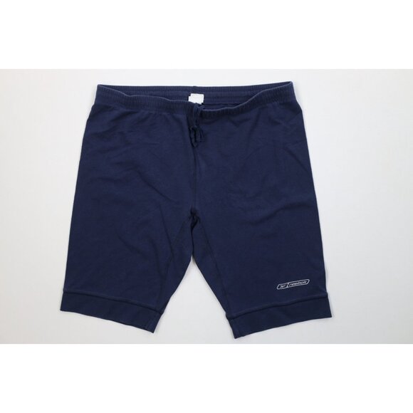 Vintage 90s Reebok Mens XL Faded Spell Out Reflective Half Tights Shorts USA - Picture 1 of 10
